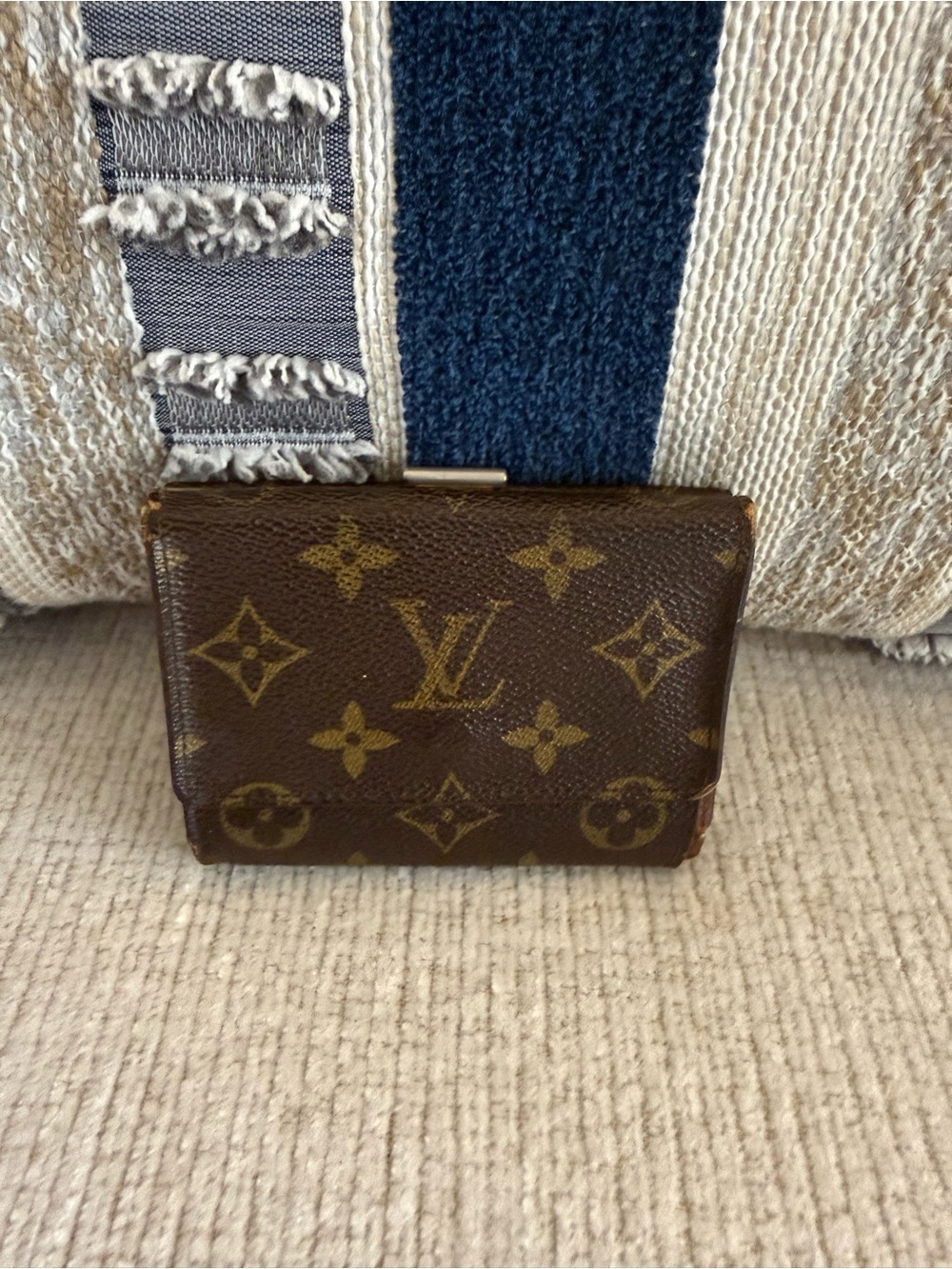 Louis Vuitton Monogram Canvas Card Holder in Brown and Gold
